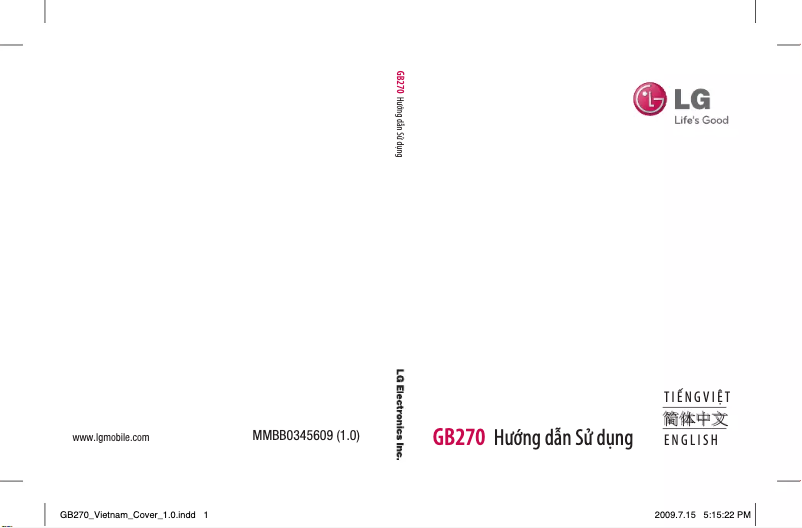 Page n°1 - Manuel utilisateur LG GB270