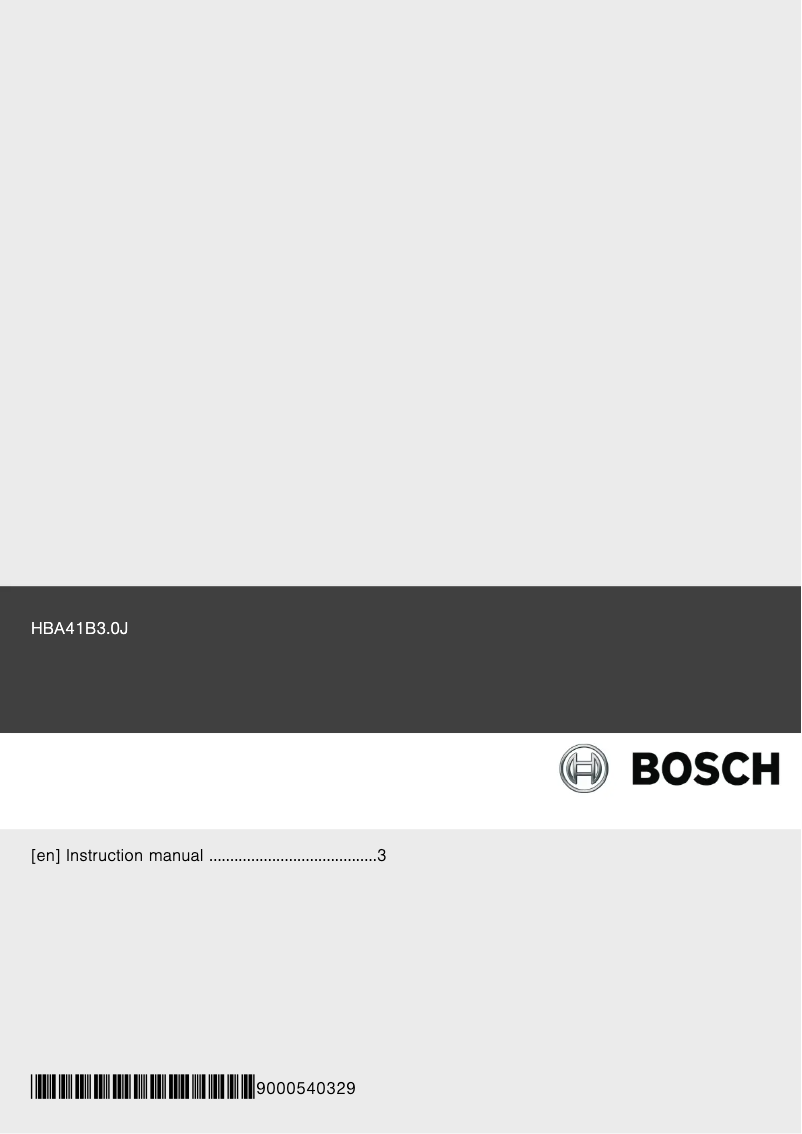 Page 1 de la notice Manuel utilisateur Bosch HBA41B350J