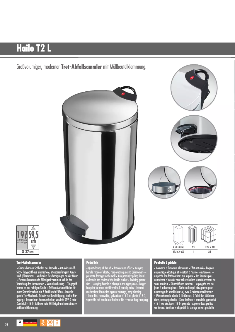 Página 1 del manual Manual de usuario Hailo T2 L