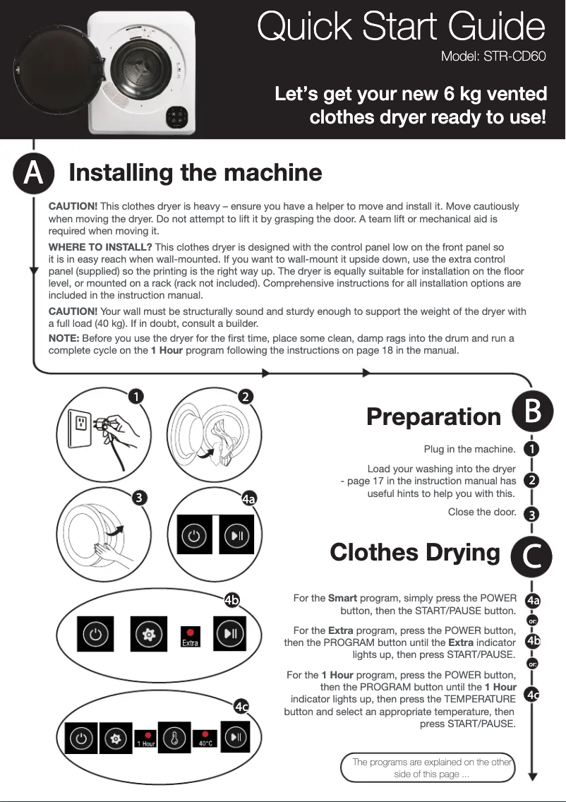 Page 1 de la notice Guide de démarrage rapide Stirling STR-CD60