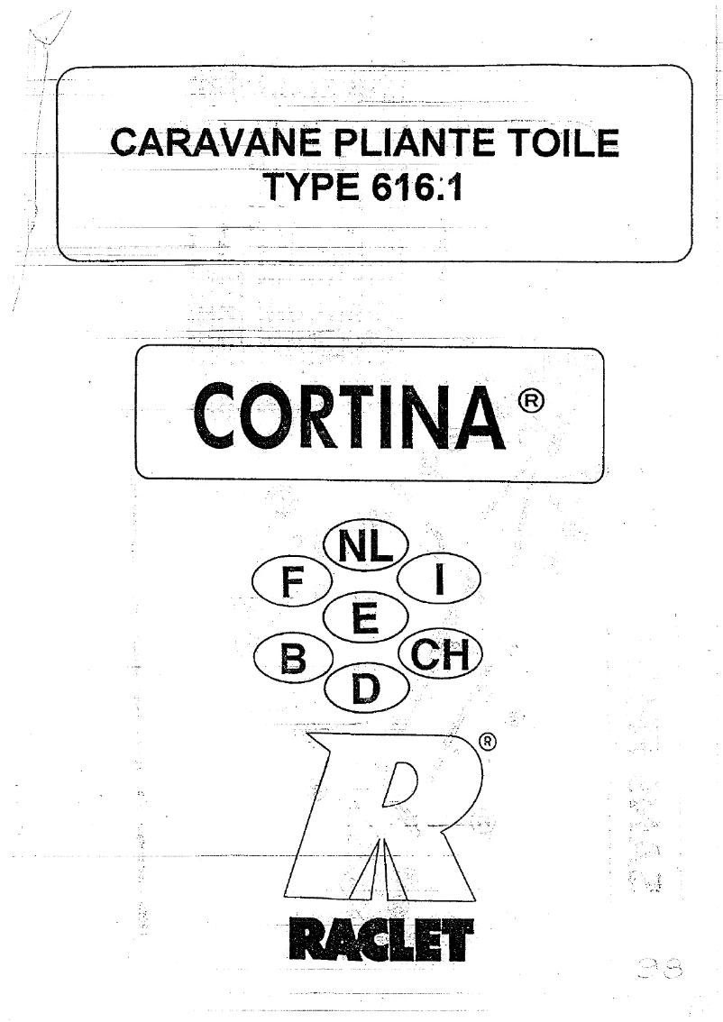 Page n°1 - Manuel utilisateur Raclet Cortina