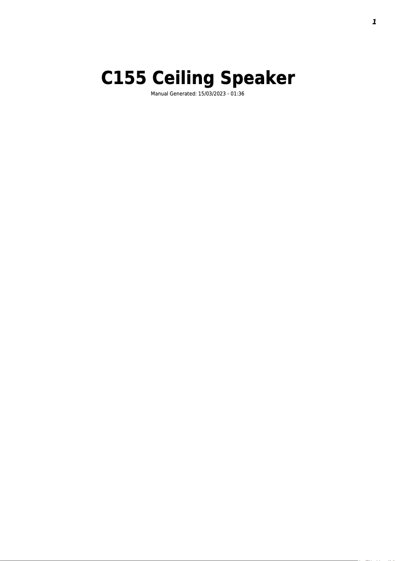 Page 1 de la notice Manuel utilisateur Cambridge C155