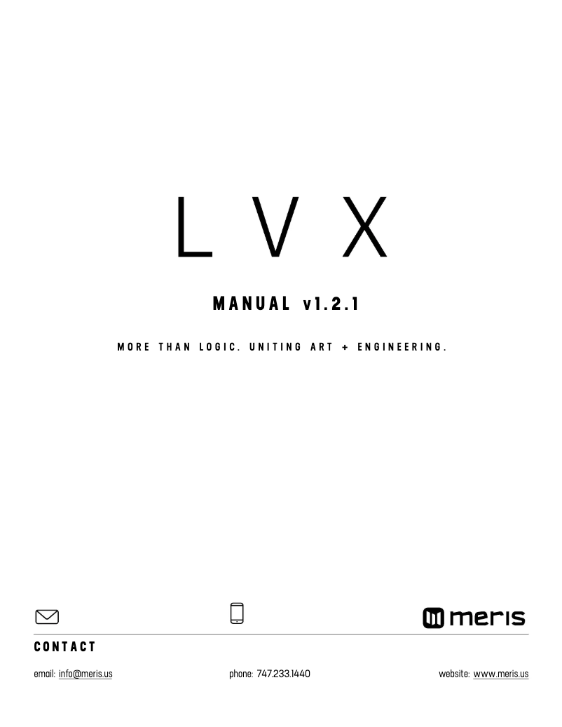 Image de la première page du manuel de l'appareil LVX