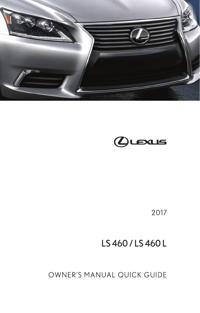 Page 1 of the manual User Manual Lexus LS 460 L (2017)