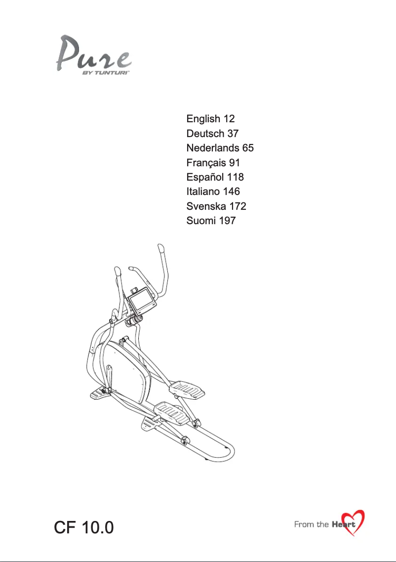 Imagen de la primera página del manual del dispositivo Pure Cross F10.0