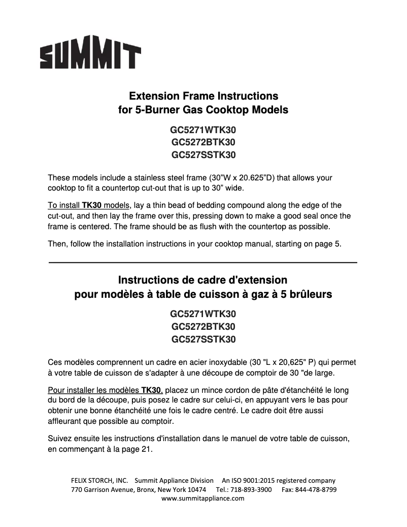 Image de la première page du manuel de l'appareil GC5271WTK30