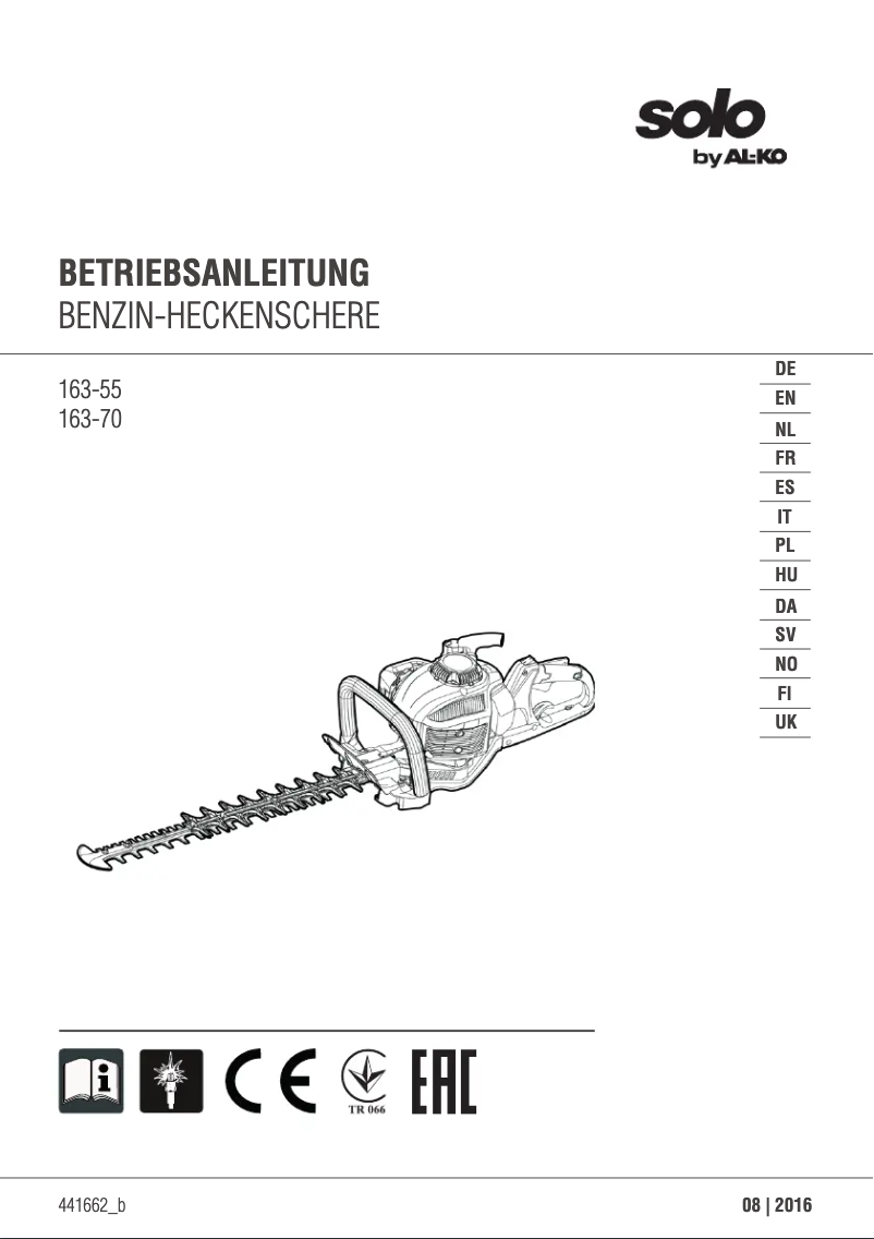 Image de la première page du manuel de l'appareil 163-70