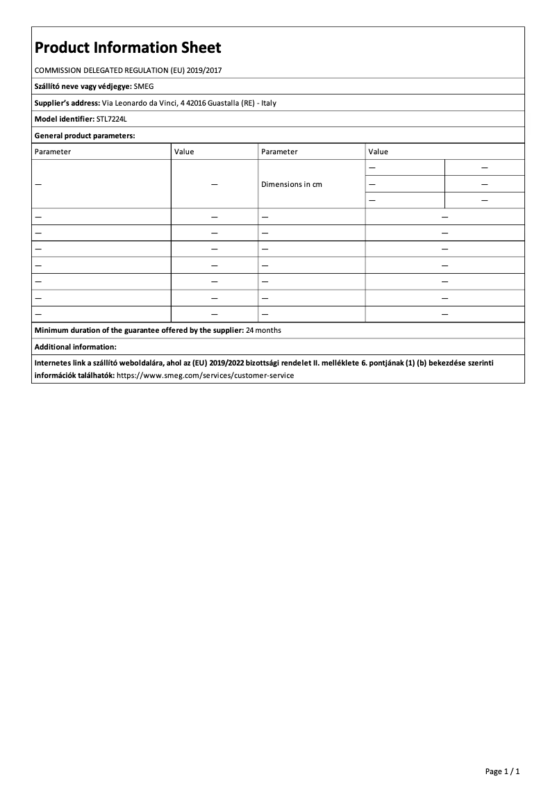 Image de la première page du manuel de l'appareil STL7224L
