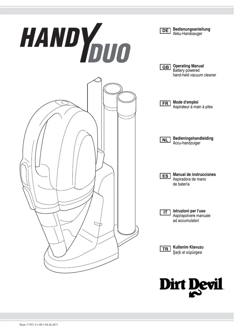 Page 1 de la notice Manuel utilisateur Dirt Devil M 3121 Handy Duo
