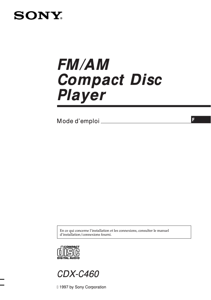 Image de la première page du manuel de l'appareil CDX-C460