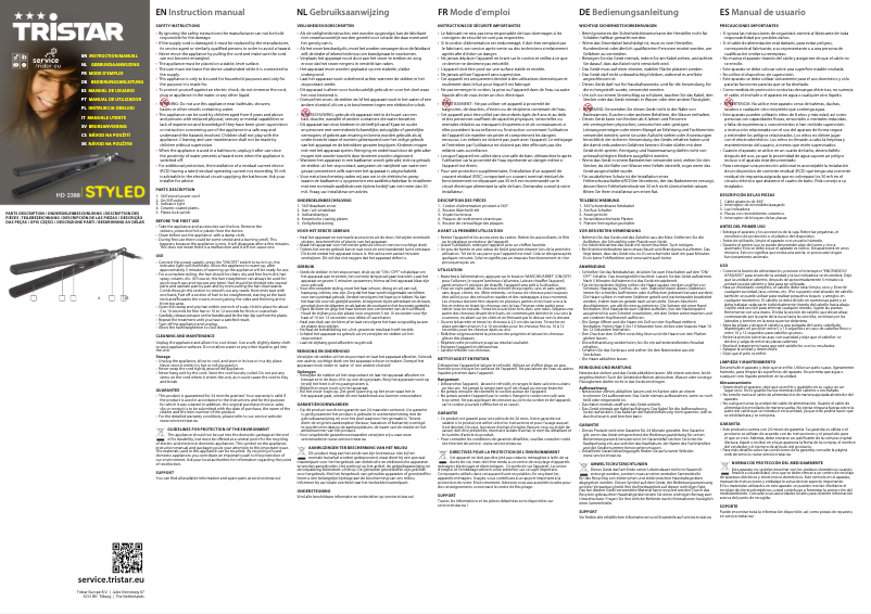 Image de la première page du manuel de l'appareil HD-2388