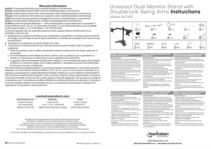Image de la première page du manuel de l'appareil 461559