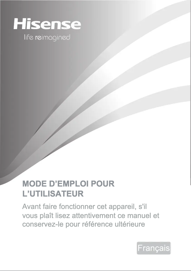 Page 1 de la notice Manuel utilisateur Hisense RQ563N4SWI1