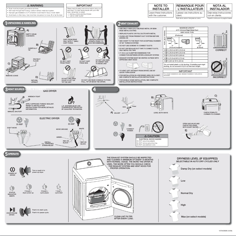 Page 1 de la notice Manuel utilisateur Frigidaire FARE4044MW