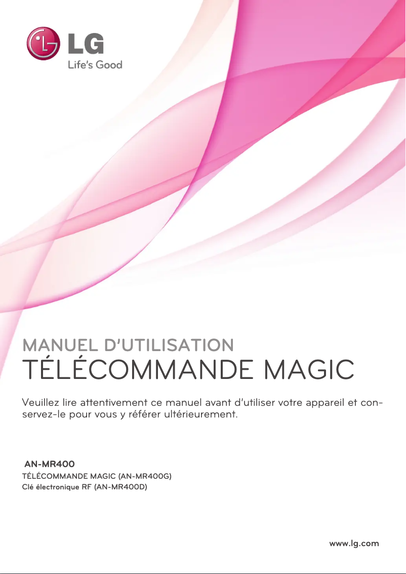 Page 1 de la notice Manuel utilisateur LG Magic AN-MR400