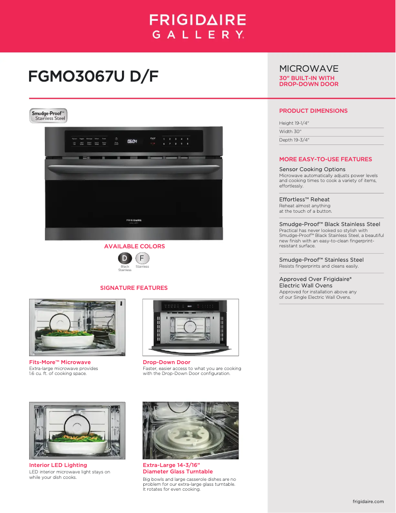 Image de la première page du manuel de l'appareil FGMO3067UF