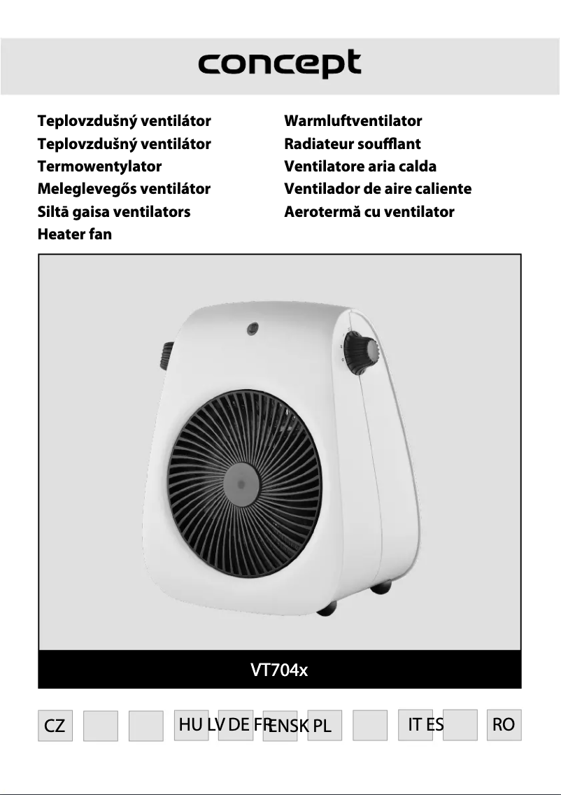 Page 1 de la notice Manuel utilisateur Concept VT7041