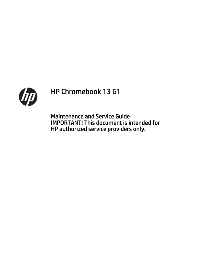Página 1 del manual Manual de uso y mantenimiento HP Chromebook 13 G1