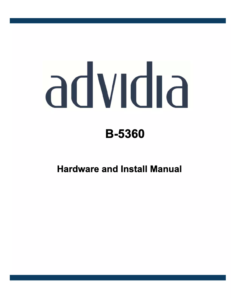 Image de la première page du manuel de l'appareil B-5360