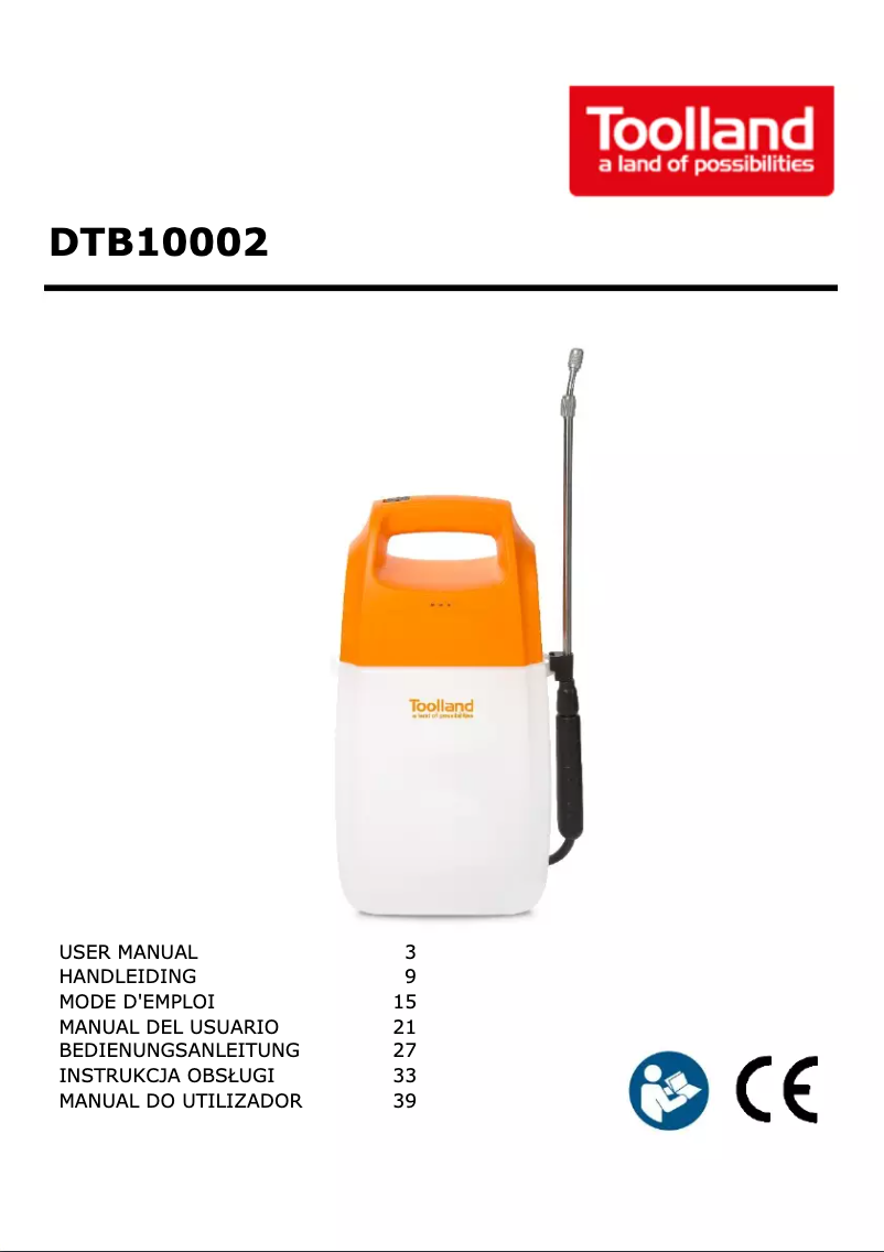 Page n°1 - Manuel utilisateur Toolland DTB10002