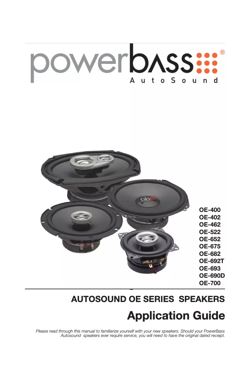 Page n°1 - Manuel utilisateur PowerBass Autosound OE-690D