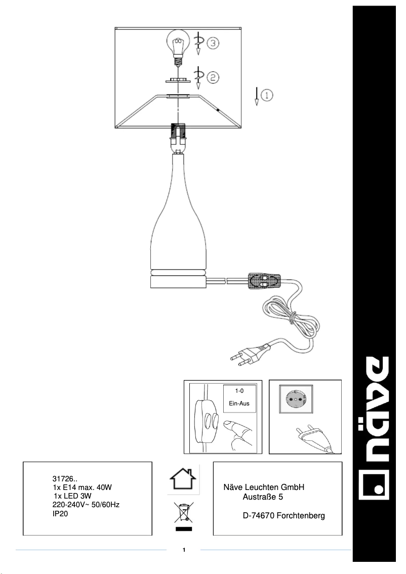 Page n°1 - Manuel utilisateur Näve Cosima
