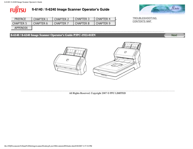 Image de la première page du manuel de l'appareil fi-6140