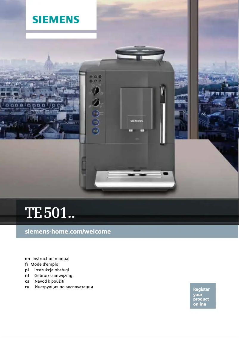 Page n°1 - Manuel utilisateur Siemens EQ.5 TE502506DE