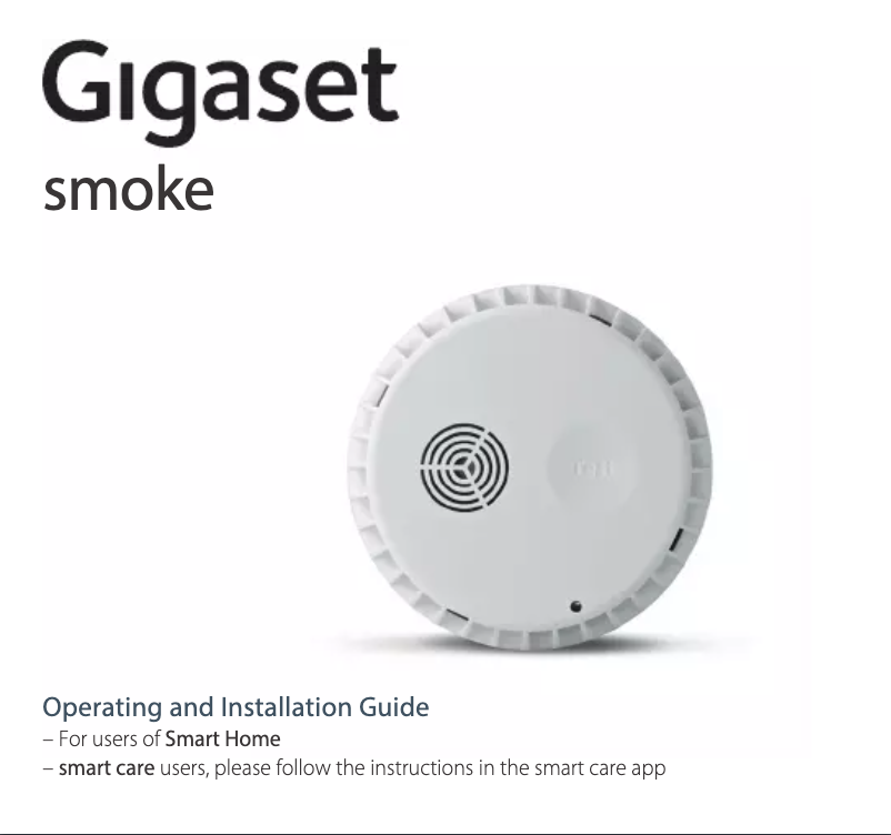 Image de la première page du manuel de l'appareil Elements Smoke