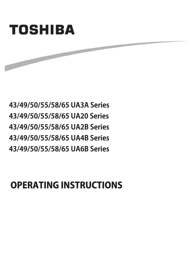 Page 1 de la notice Manuel utilisateur Toshiba 55UA3A63DGR