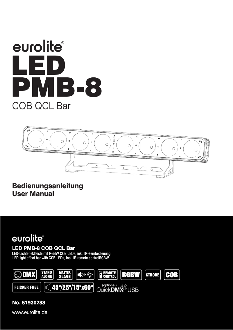 Page n°1 - Manuel utilisateur Eurolite LED PMB-8