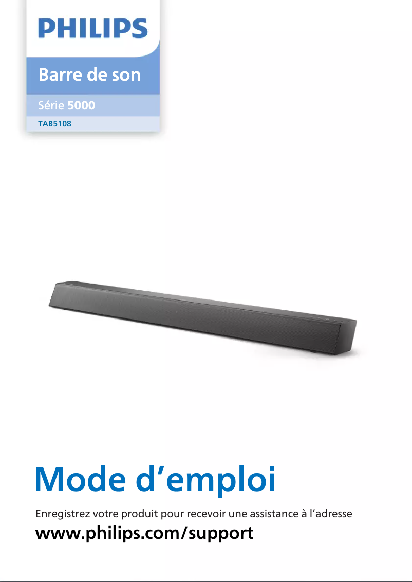 Page 1 de la notice Manuel utilisateur Philips TAB5108
