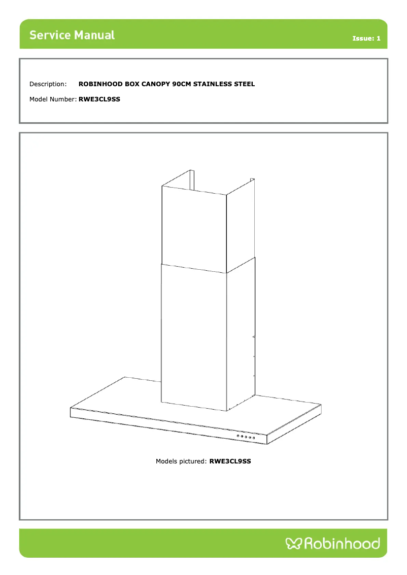Page n°1 - Manuel utilisateur Robinhood RWE 900