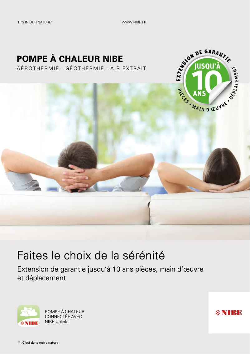 Page 1 de la notice Manuel utilisateur Nibe HBS 05-12