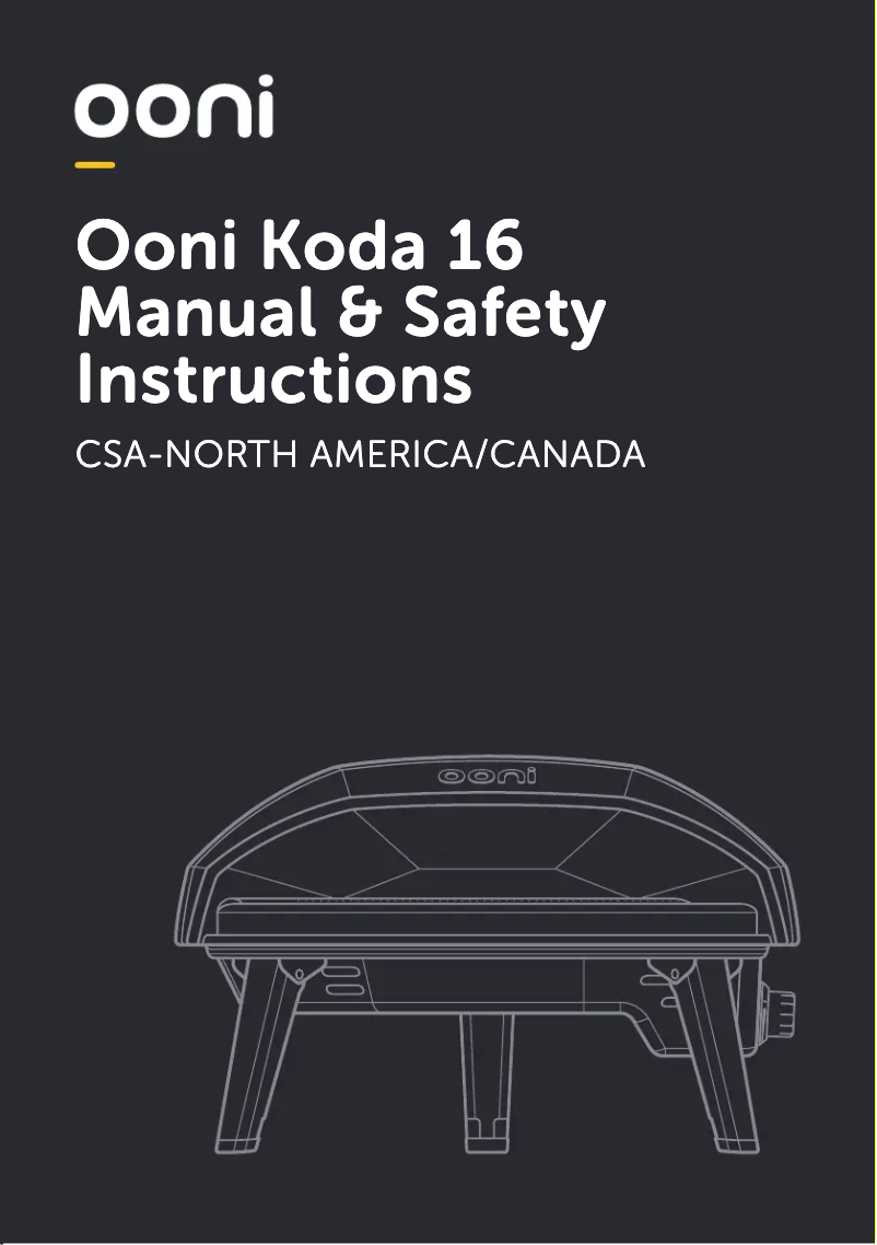 Page n°1 - Manuel utilisateur Ooni Koda 16