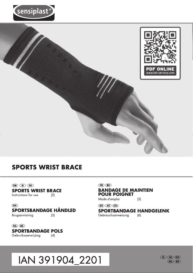 Page 1 de la notice Manuel utilisateur Sensiplast IAN 391904