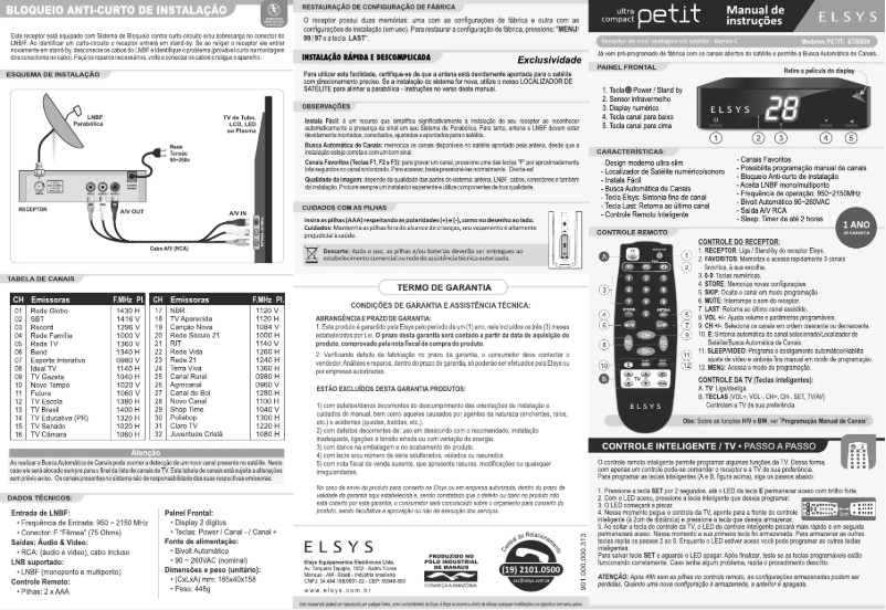 Page n°1 - Manuel utilisateur Elsys Petit ETRS39