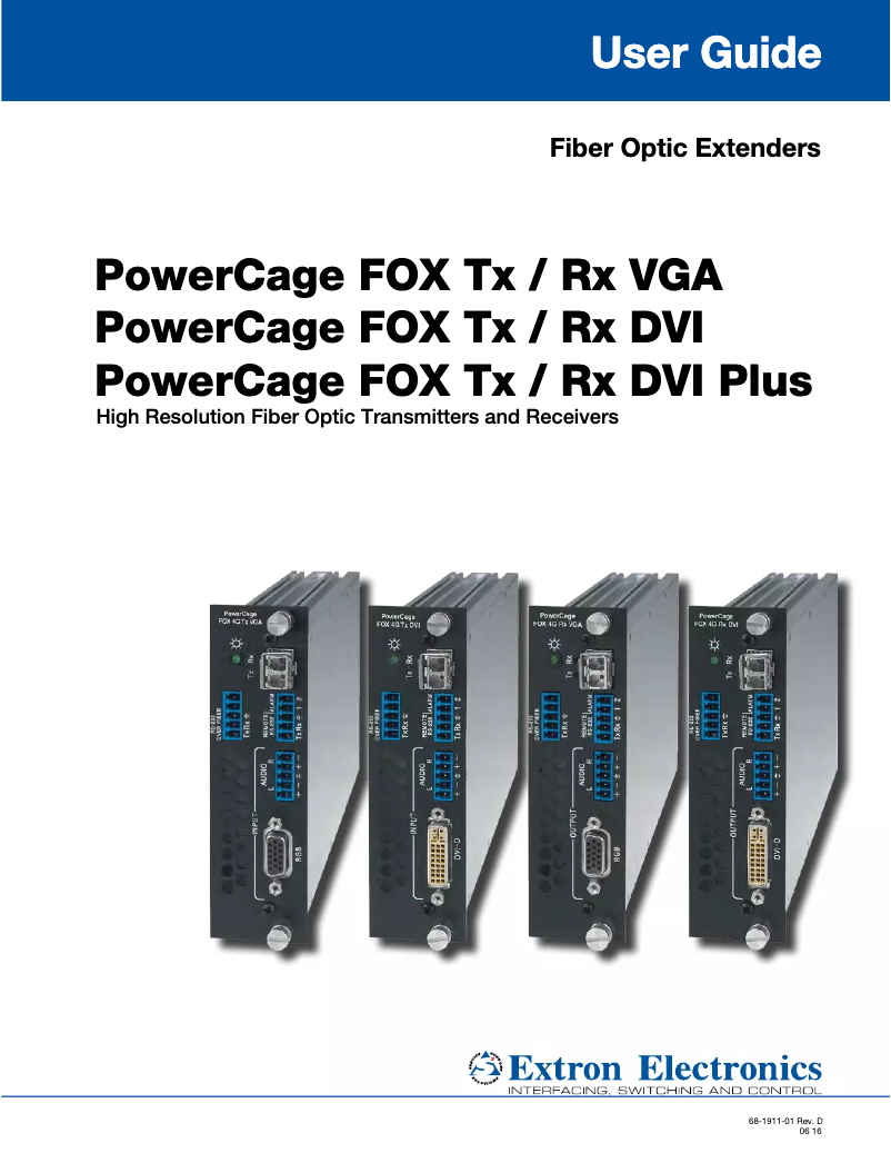 Image de la première page du manuel de l'appareil PowerCage FOX Rx VGA MM