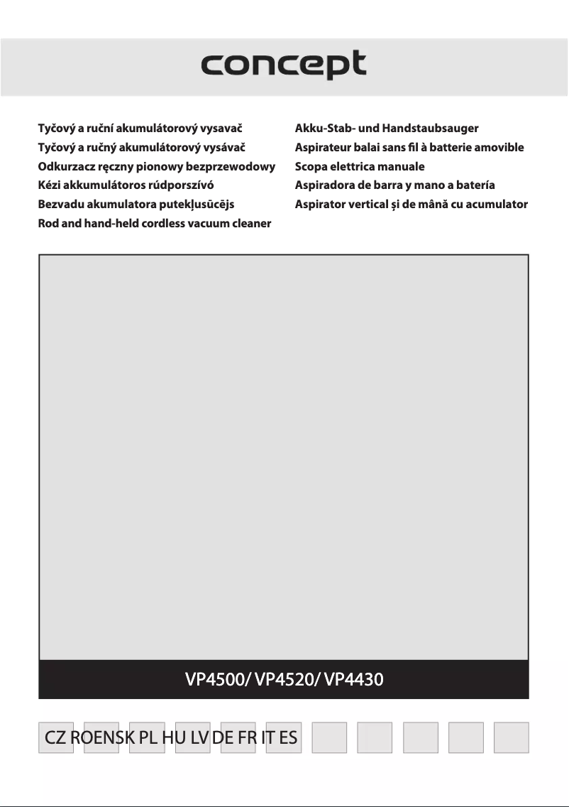 Page 1 de la notice Manuel utilisateur Concept VP4430