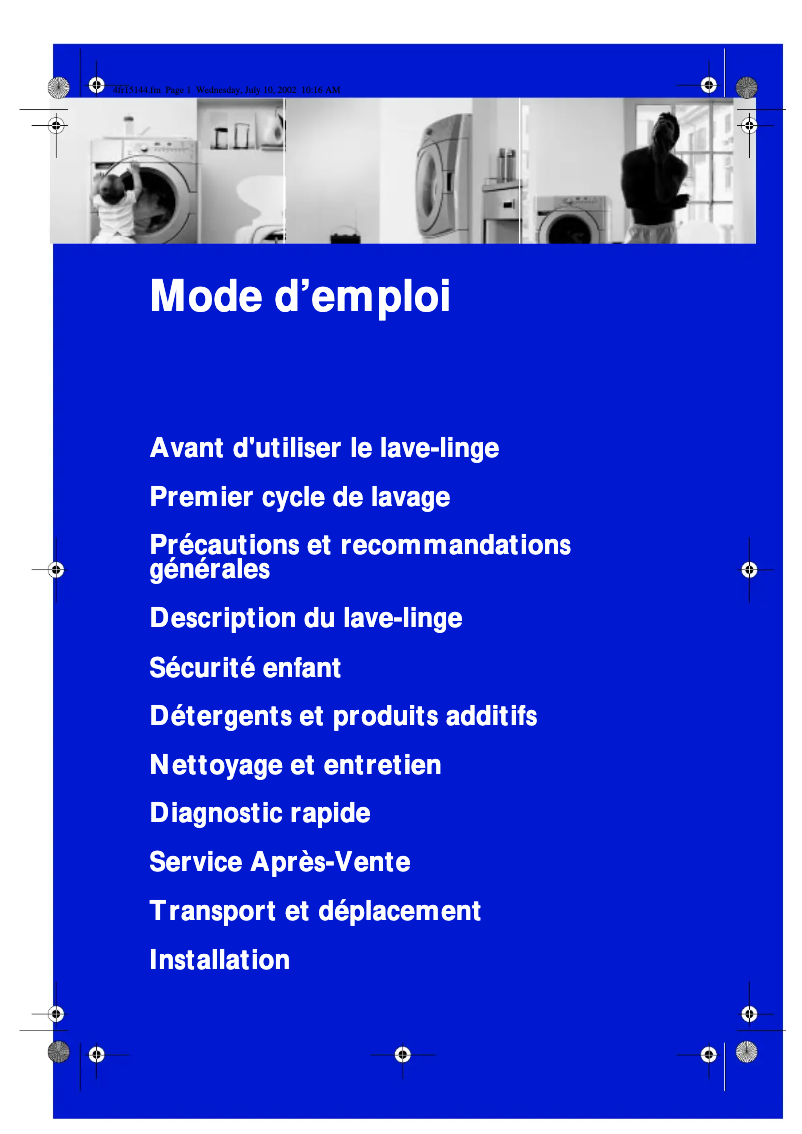 Page 1 de la notice Manuel utilisateur Bauknecht WAB 8795 BIG X 10