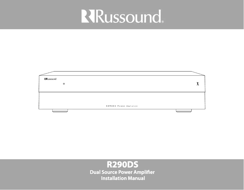 Page n°1 - Manuel utilisateur Russound R290DS