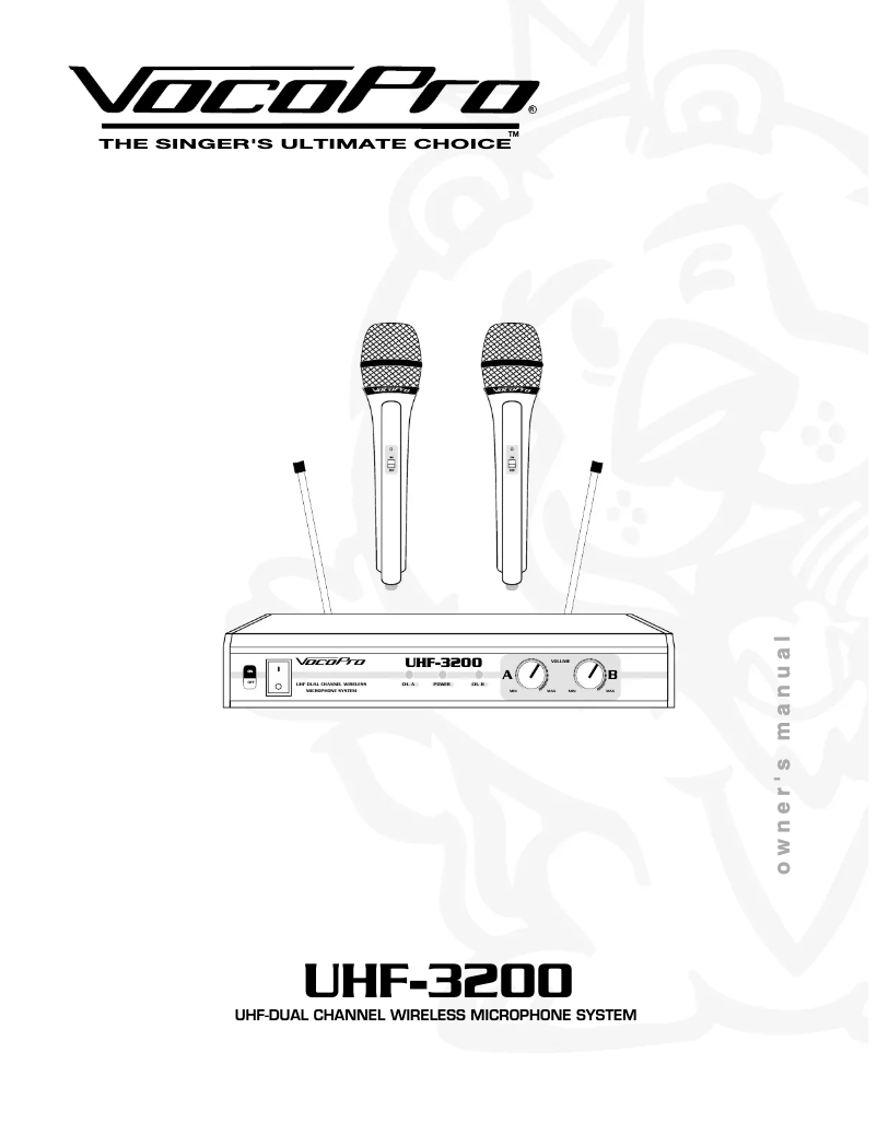 Image de la première page du manuel de l'appareil UHF-3200-10