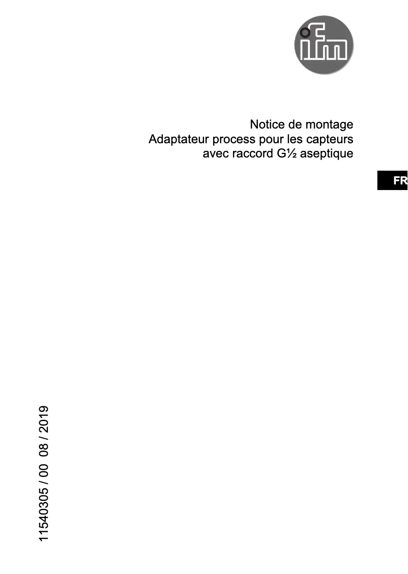 Page 1 de la notice Manuel utilisateur IFM E43360