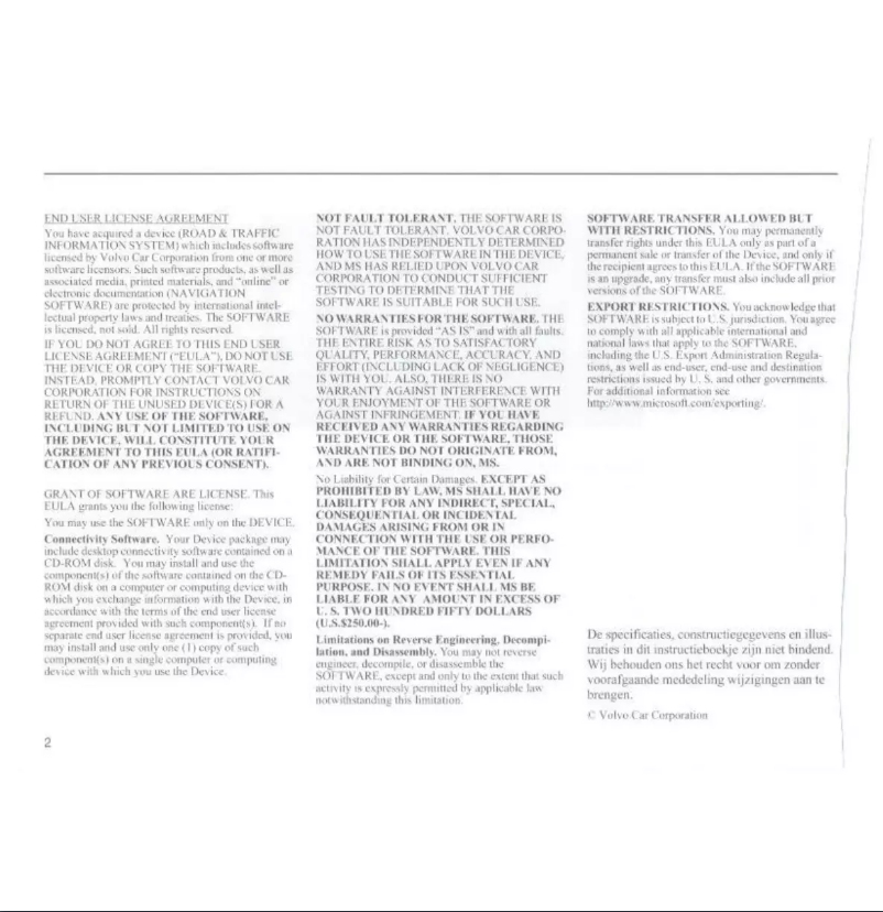 Page n°1 - Manuel utilisateur Volvo RTI S60 (2006)