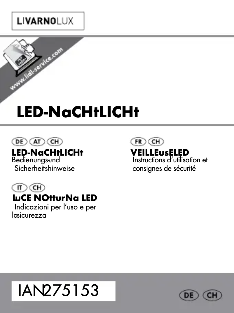 Page n°1 - Manuel utilisateur Livarno Lux IAN 275153