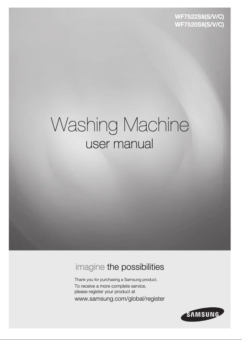 Page n°1 - Manuel utilisateur Samsung WF7522S8C