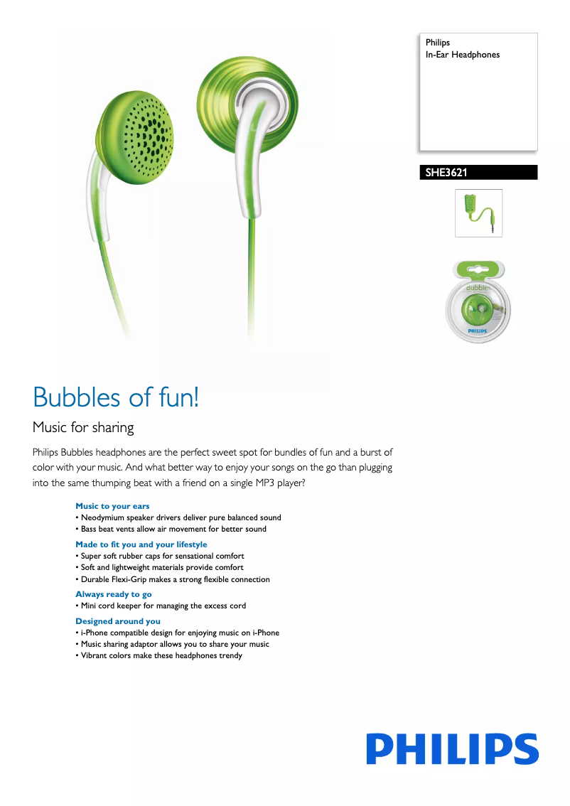 Image de la première page du manuel de l'appareil SHE3621