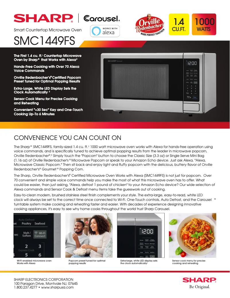 Page 1 de la notice Fiche technique Sharp SMC1449FS