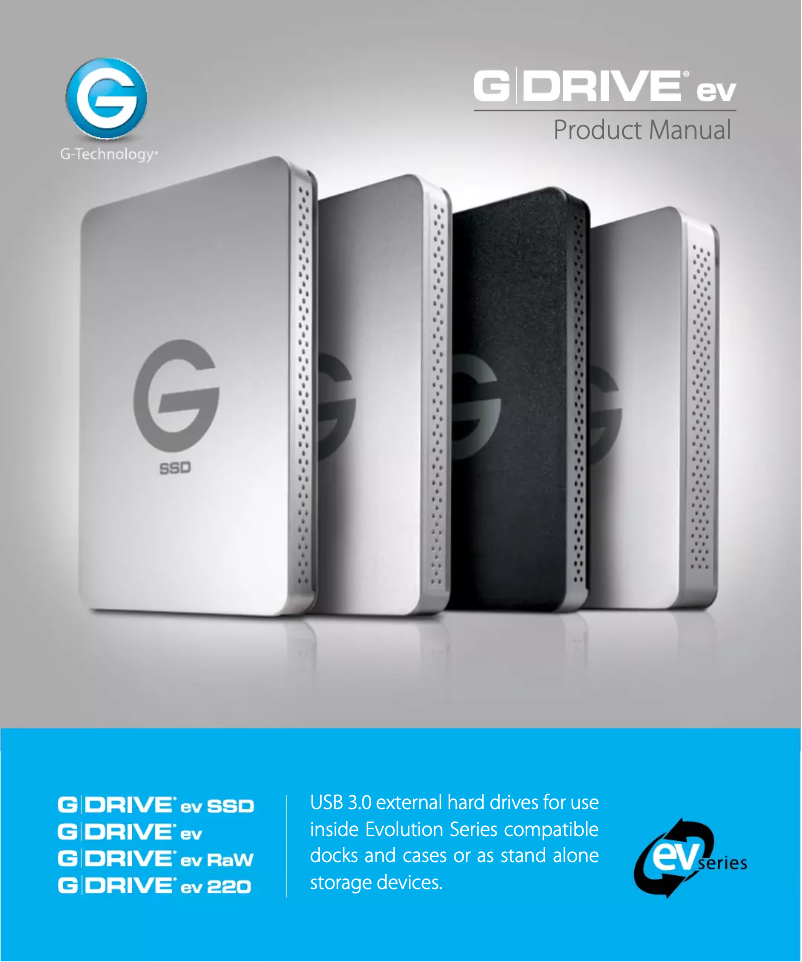 Page 1 de la notice Manuel utilisateur Western Digital G-DRIVE ev