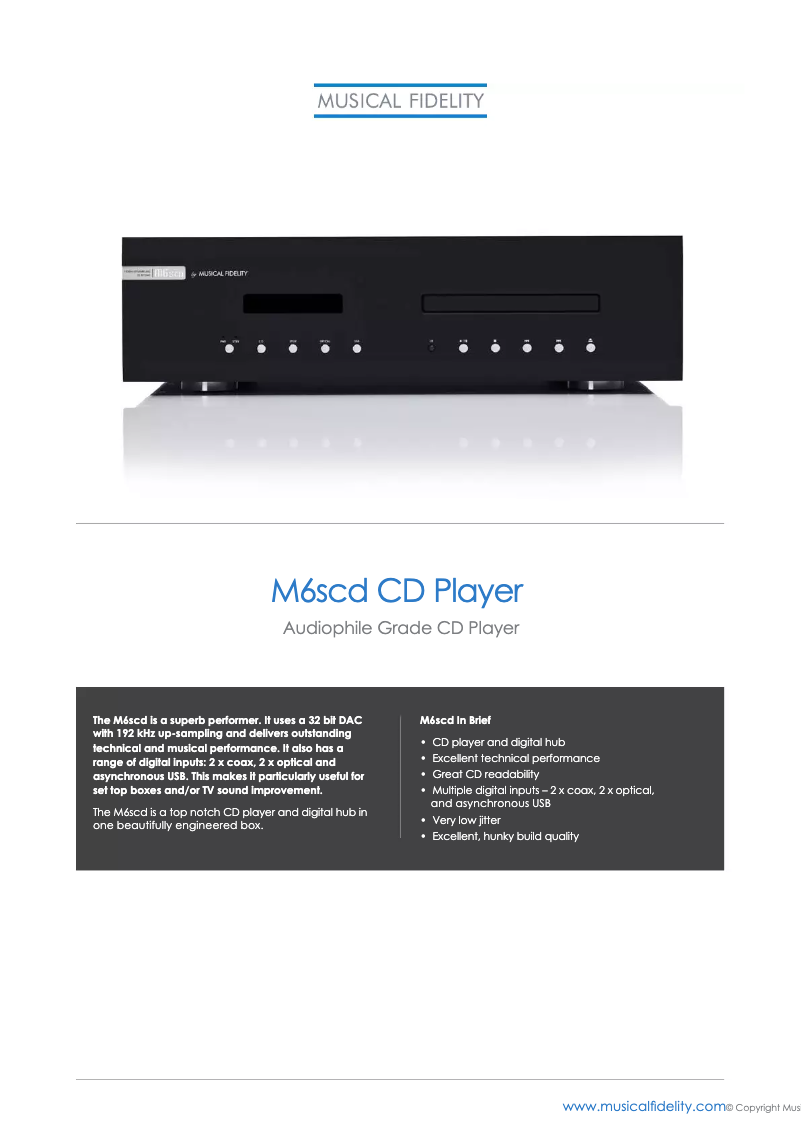 Image de la première page du manuel de l'appareil M6scd